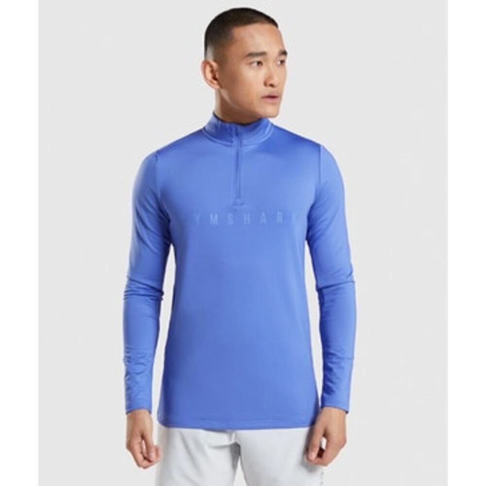Gymshark Mens Sport Stripe 1/4 Size Medium